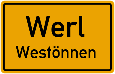 Ortsschild Werl Westönnen