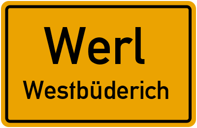 Straßenverzeichnis Werl Westbüderich