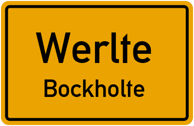Straßenverzeichnis Werlte Bockholte
