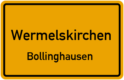 Straßenverzeichnis Wermelskirchen Bollinghausen