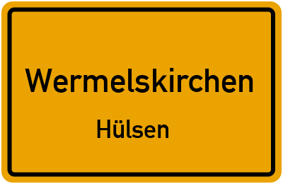 Straßenverzeichnis Wermelskirchen Hülsen