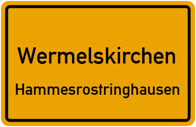 Straßenverzeichnis Wermelskirchen Hammesrostringhausen