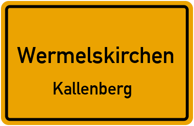 Straßenverzeichnis Wermelskirchen Kallenberg