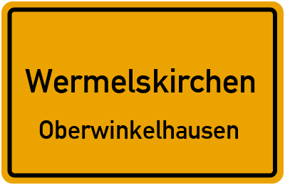 Straßenverzeichnis Wermelskirchen Oberwinkelhausen