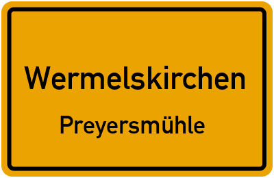 Straßenverzeichnis Wermelskirchen Preyersmühle