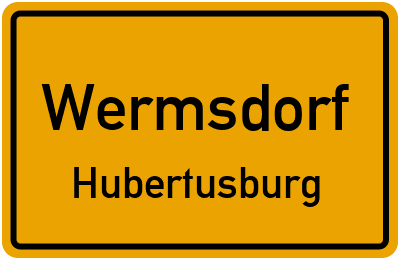 Straßenverzeichnis Wermsdorf Hubertusburg
