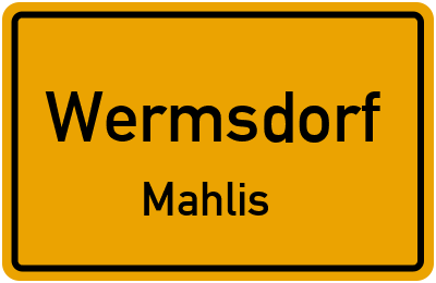 Straßenverzeichnis Wermsdorf Mahlis