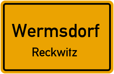 Straßenverzeichnis Wermsdorf Reckwitz