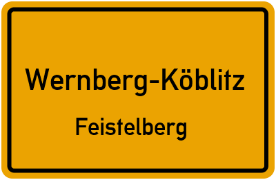 Ortsschild Wernberg-Köblitz Feistelberg