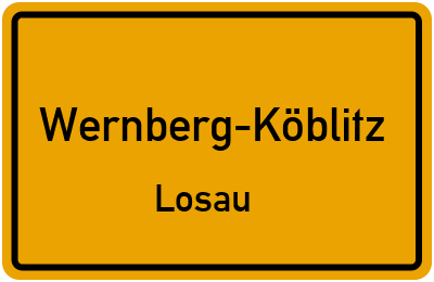 Ortsschild Wernberg-Köblitz Losau