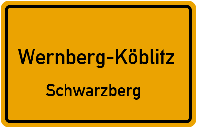 Ortsschild Wernberg-Köblitz Schwarzberg