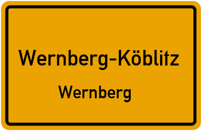 Ortsschild Wernberg-Köblitz Wernberg