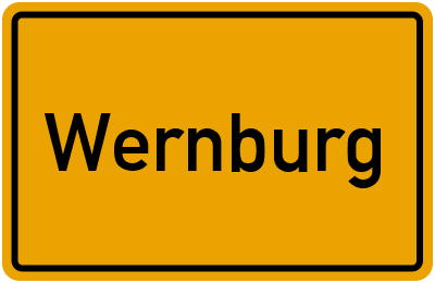 Ortsschild von Gemeinde Wernburg in Thüringen