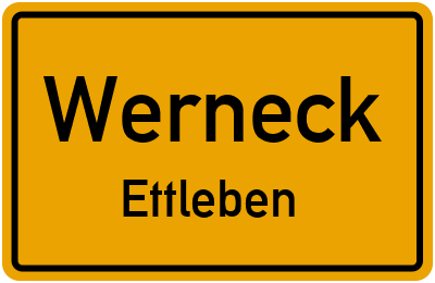 Ortsschild Werneck Ettleben