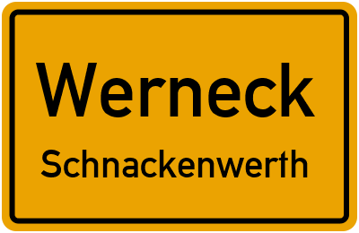Ortsschild Werneck Schnackenwerth