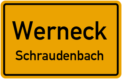 Ortsschild Werneck Schraudenbach