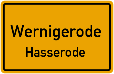 Straßenverzeichnis Wernigerode Hasserode