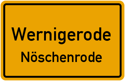 Straßenverzeichnis Wernigerode Nöschenrode