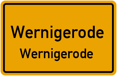 Straßenverzeichnis Wernigerode Wernigerode