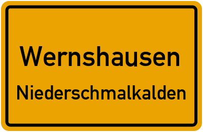 Straßenverzeichnis Wernshausen Niederschmalkalden