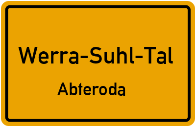 Straßenverzeichnis Werra-Suhl-Tal Abteroda