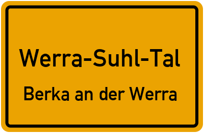 Straßenverzeichnis Werra-Suhl-Tal Berka an der Werra