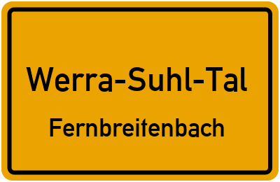 Straßenverzeichnis Werra-Suhl-Tal Fernbreitenbach