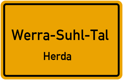 Straßenverzeichnis Werra-Suhl-Tal Herda