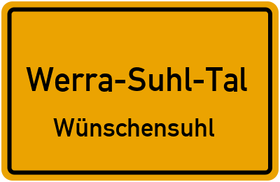 Straßenverzeichnis Werra-Suhl-Tal Wünschensuhl