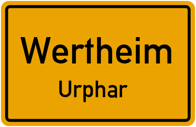Ortsschild Wertheim Urphar