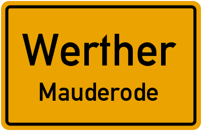 Straßenverzeichnis Werther Mauderode