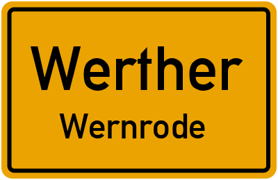 Straßenverzeichnis Werther Wernrode