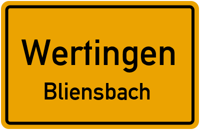 Straßenverzeichnis Wertingen Bliensbach