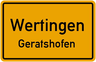 Straßenverzeichnis Wertingen Geratshofen