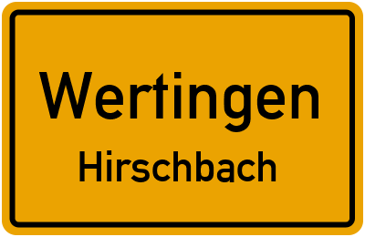 Straßenverzeichnis Wertingen Hirschbach