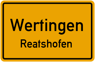 Straßenverzeichnis Wertingen Reatshofen