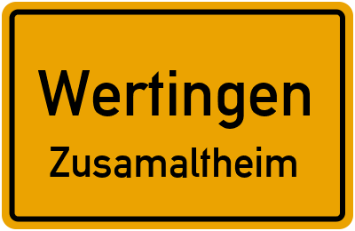 Straßenverzeichnis Wertingen Zusamaltheim