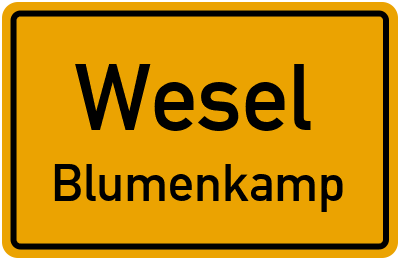 Straßenverzeichnis Wesel Blumenkamp