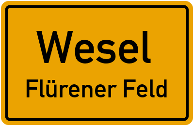 Straßenverzeichnis Wesel Flürener Feld