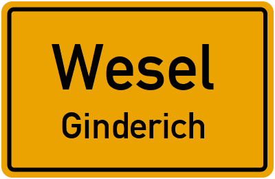 Straßenverzeichnis Wesel Ginderich
