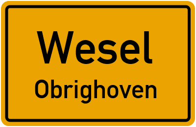 Straßenverzeichnis Wesel Obrighoven