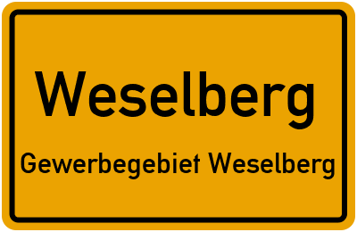 Straßenverzeichnis Weselberg Gewerbegebiet Weselberg