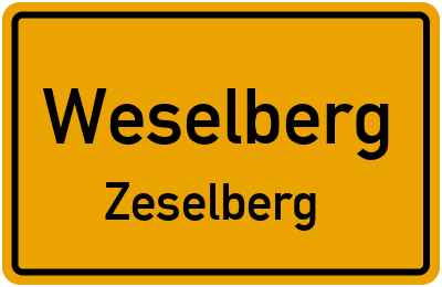 Straßenverzeichnis Weselberg Zeselberg