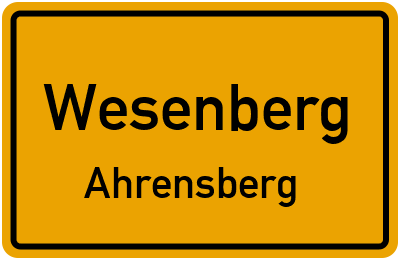 Straßenverzeichnis Wesenberg Ahrensberg