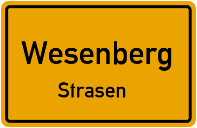Straßenverzeichnis Wesenberg Strasen