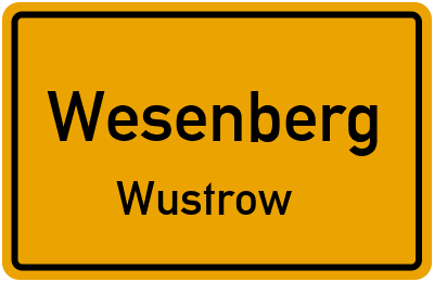 Straßenverzeichnis Wesenberg Wustrow