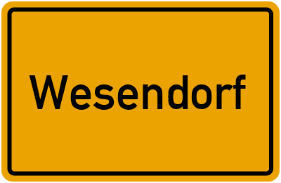 Ortsschild von Wesendorf in Niedersachsen