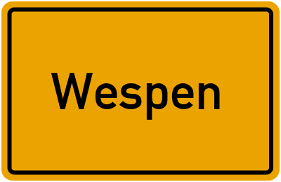 Ortsschild von Gemeinde Wespen in Sachsen-Anhalt