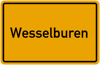 Ortsschild von Stadt Wesselburen in Schleswig-Holstein