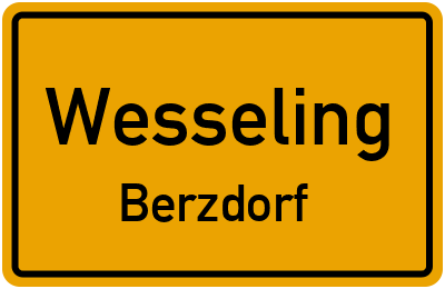 Straßenverzeichnis Wesseling Berzdorf